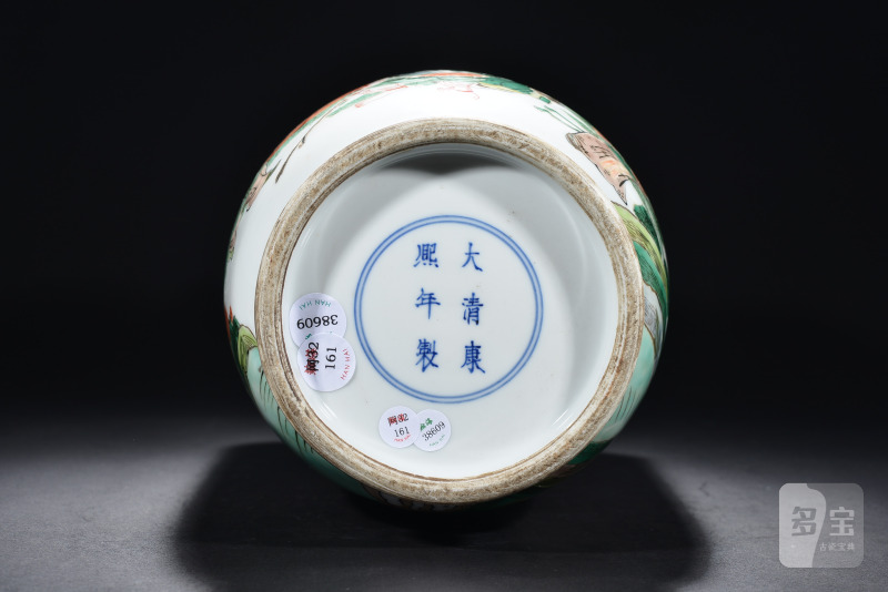清 五彩八仙人物棒槌瓶 - 图8